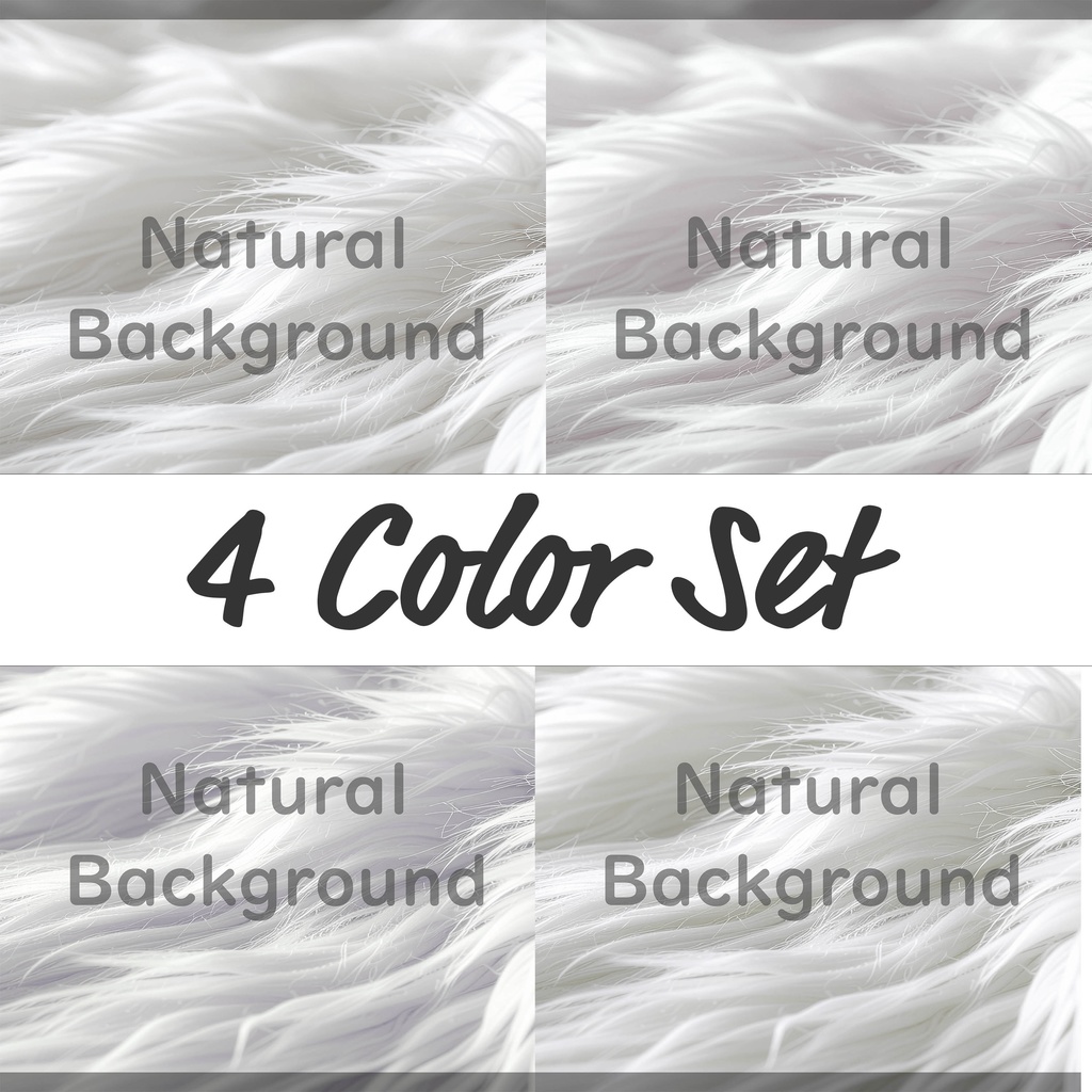 03_ソフトコージーファーテクスチャ背景素材|やわらか質感デザイン(4色セット)