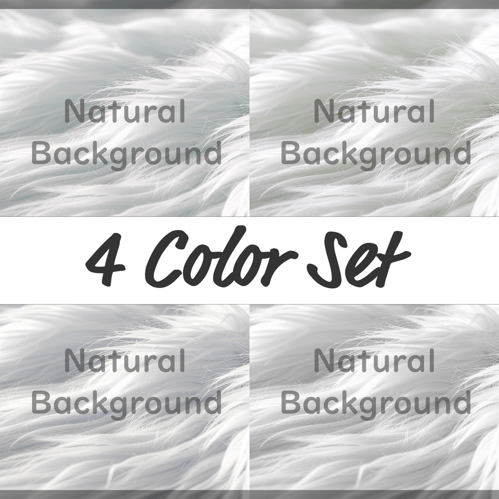 04_ソフトコージーファーテクスチャ背景素材|やわらか質感デザイン(4色セット)