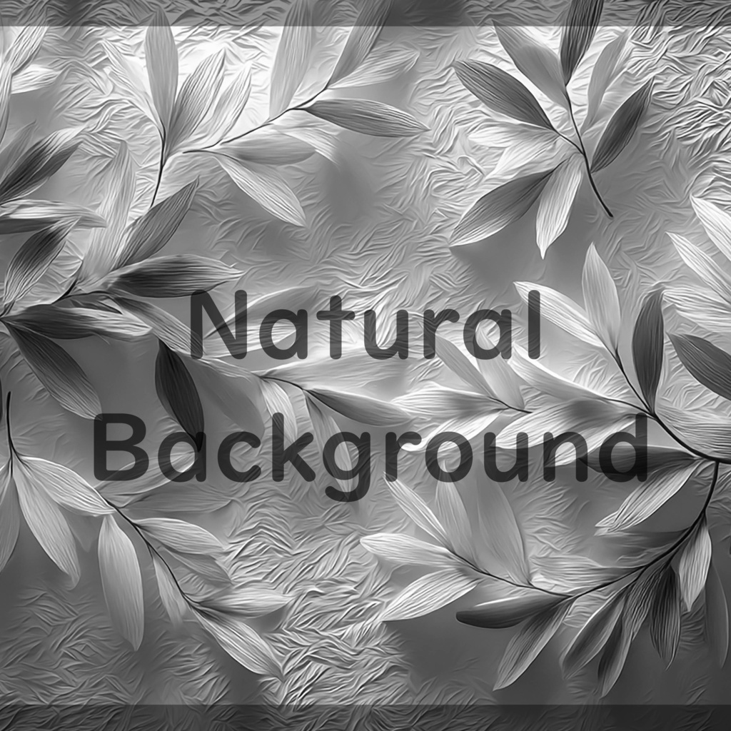 08_ナチュラルボタニカルレリーフ背景素材|上品リーフテクスチャデザイン