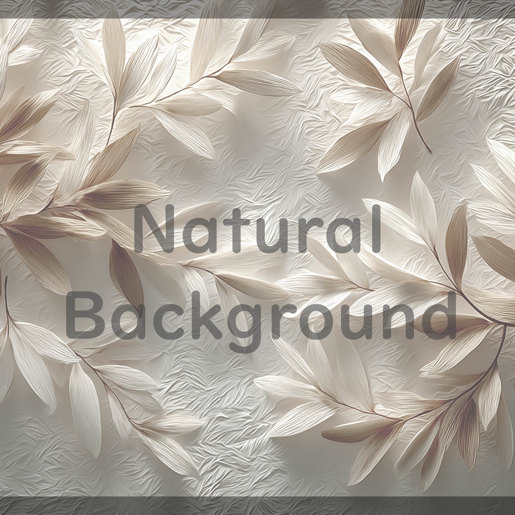 09_ナチュラルボタニカルレリーフ背景素材｜上品リーフテクスチャデザイン