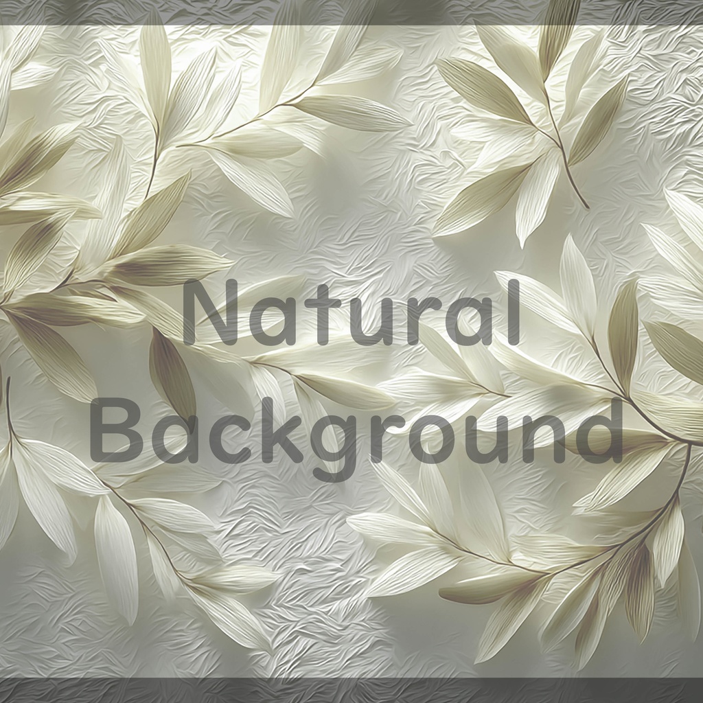 012_ナチュラルボタニカルレリーフ背景素材｜上品リーフテクスチャデザイン
