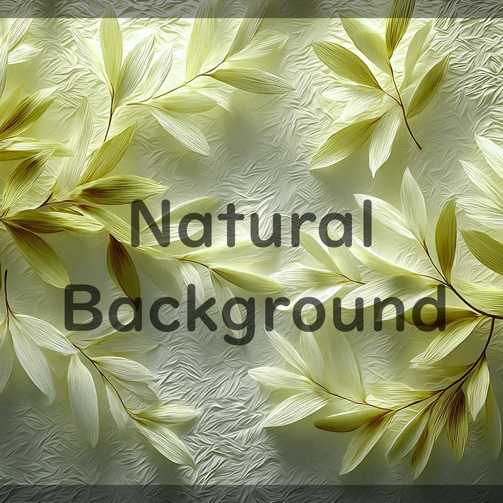 01_ナチュラルボタニカルレリーフ背景素材|上品リーフテクスチャデザイン(4色セット)