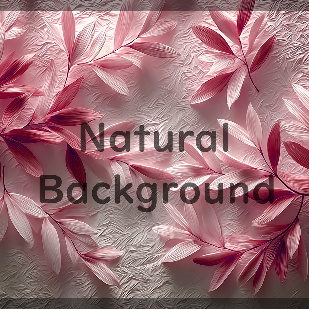 01_ナチュラルボタニカルレリーフ背景素材|上品リーフテクスチャデザイン(4色セット)