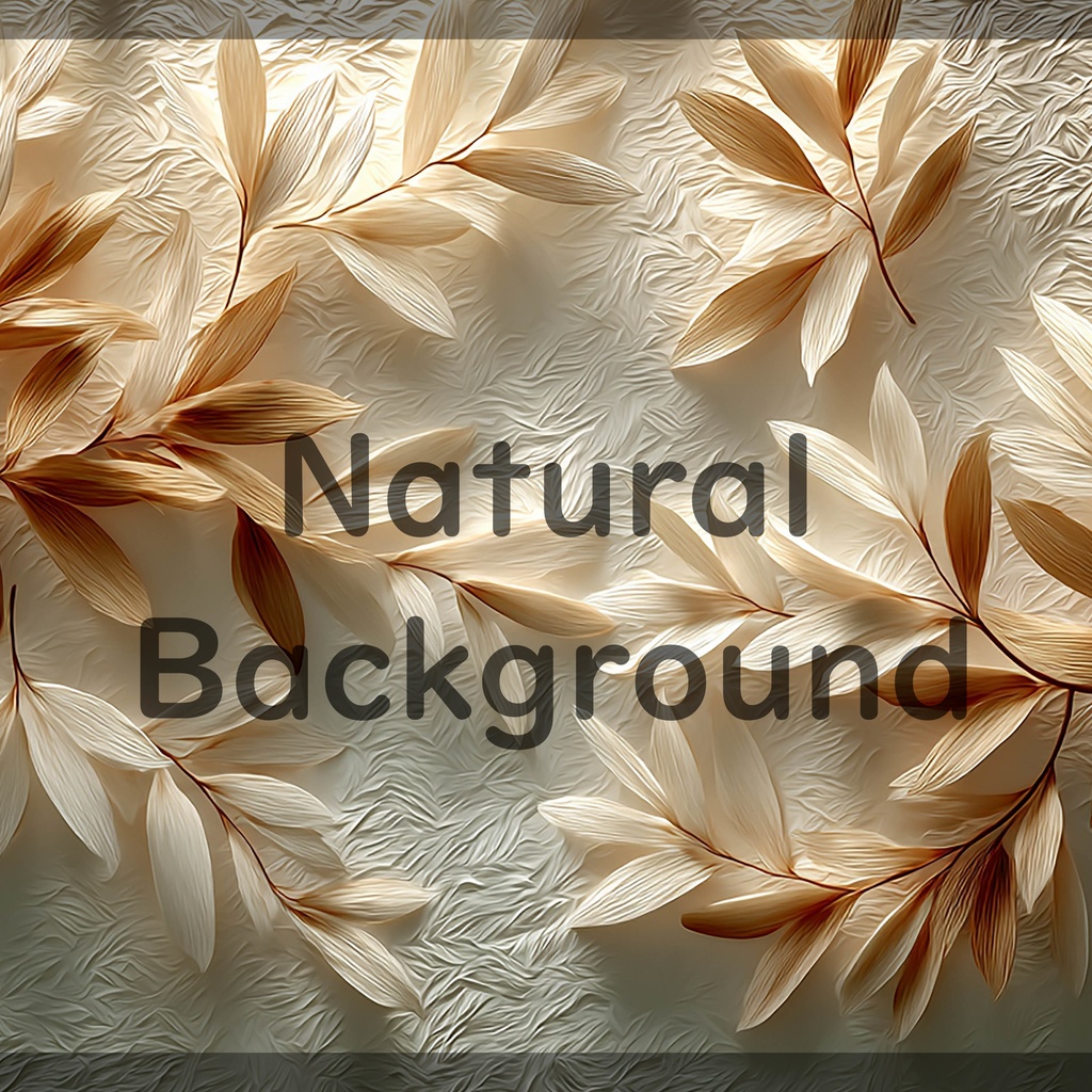 01_ナチュラルボタニカルレリーフ背景素材|上品リーフテクスチャデザイン(4色セット)