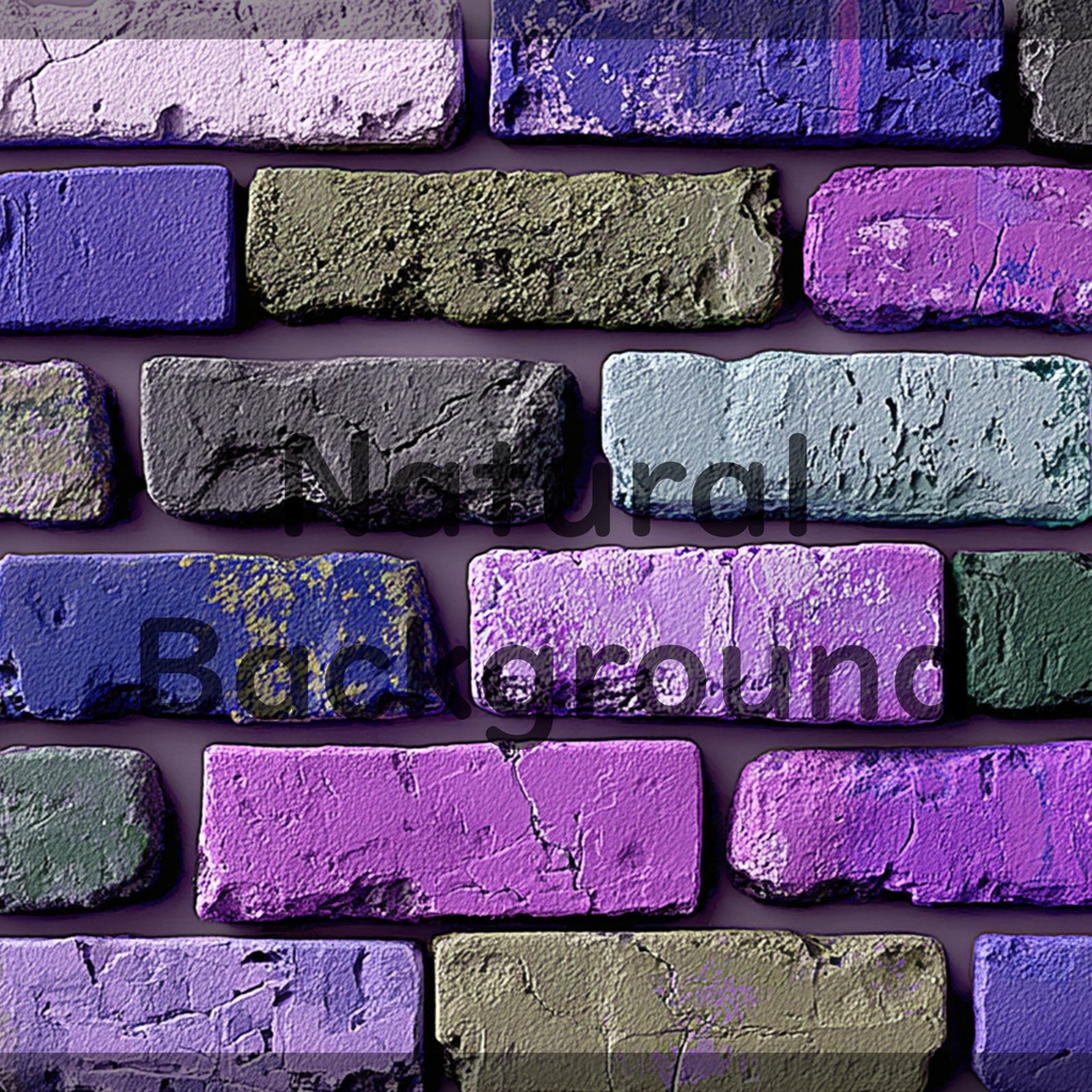 03_カラフルレンガテクスチャ背景素材｜ヴィンテージブリックデザイン