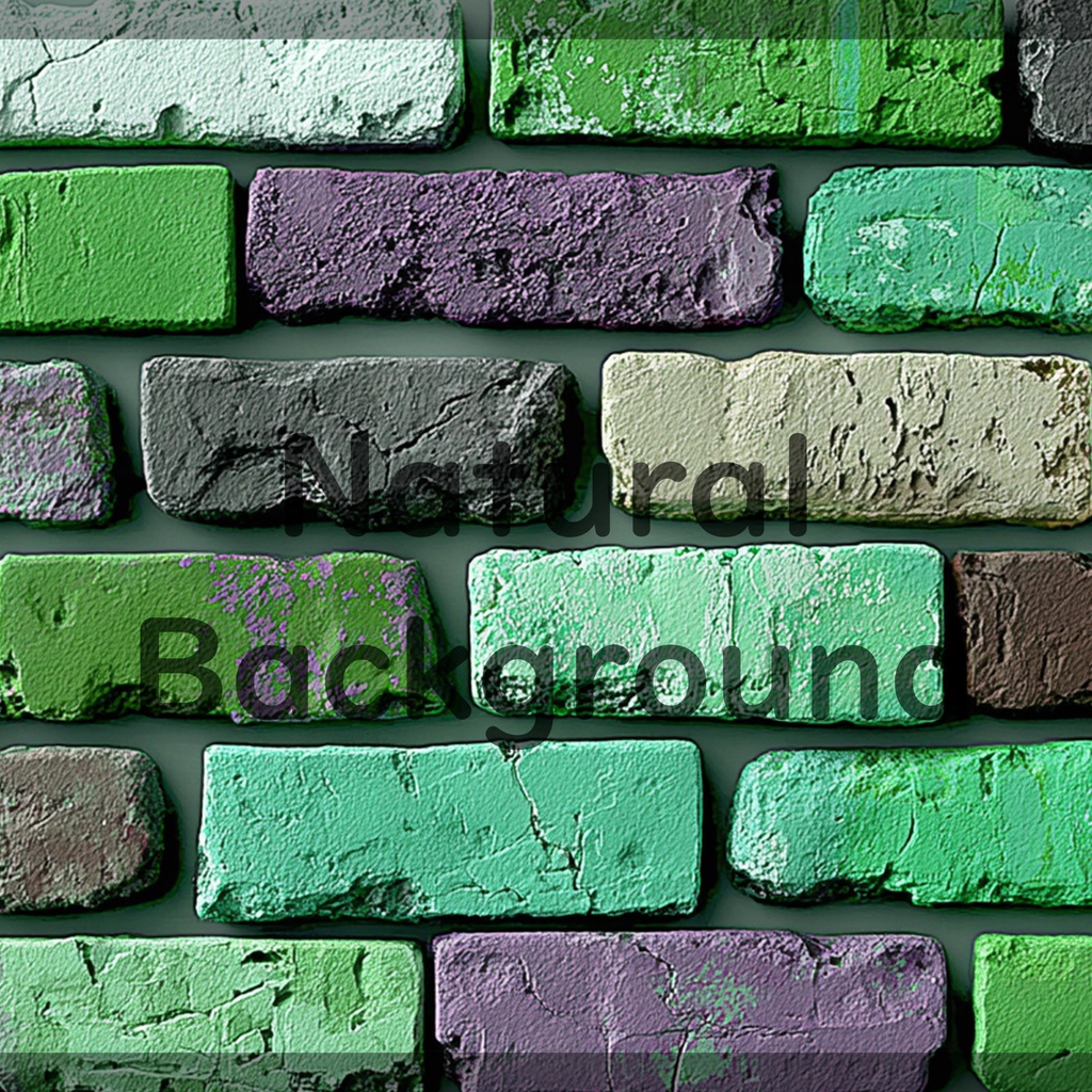 05_カラフルレンガテクスチャ背景素材｜ヴィンテージブリックデザイン