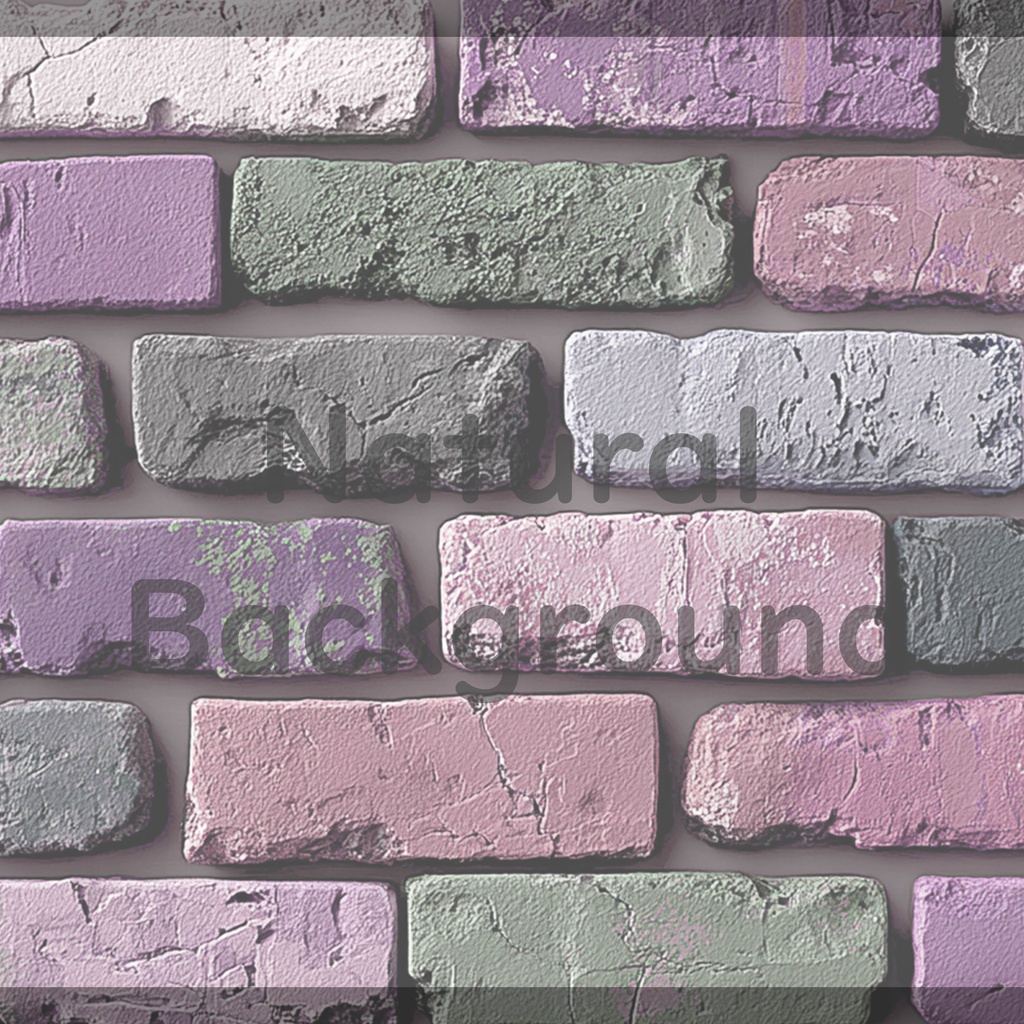 010_カラフルレンガテクスチャ背景素材｜ヴィンテージブリックデザイン