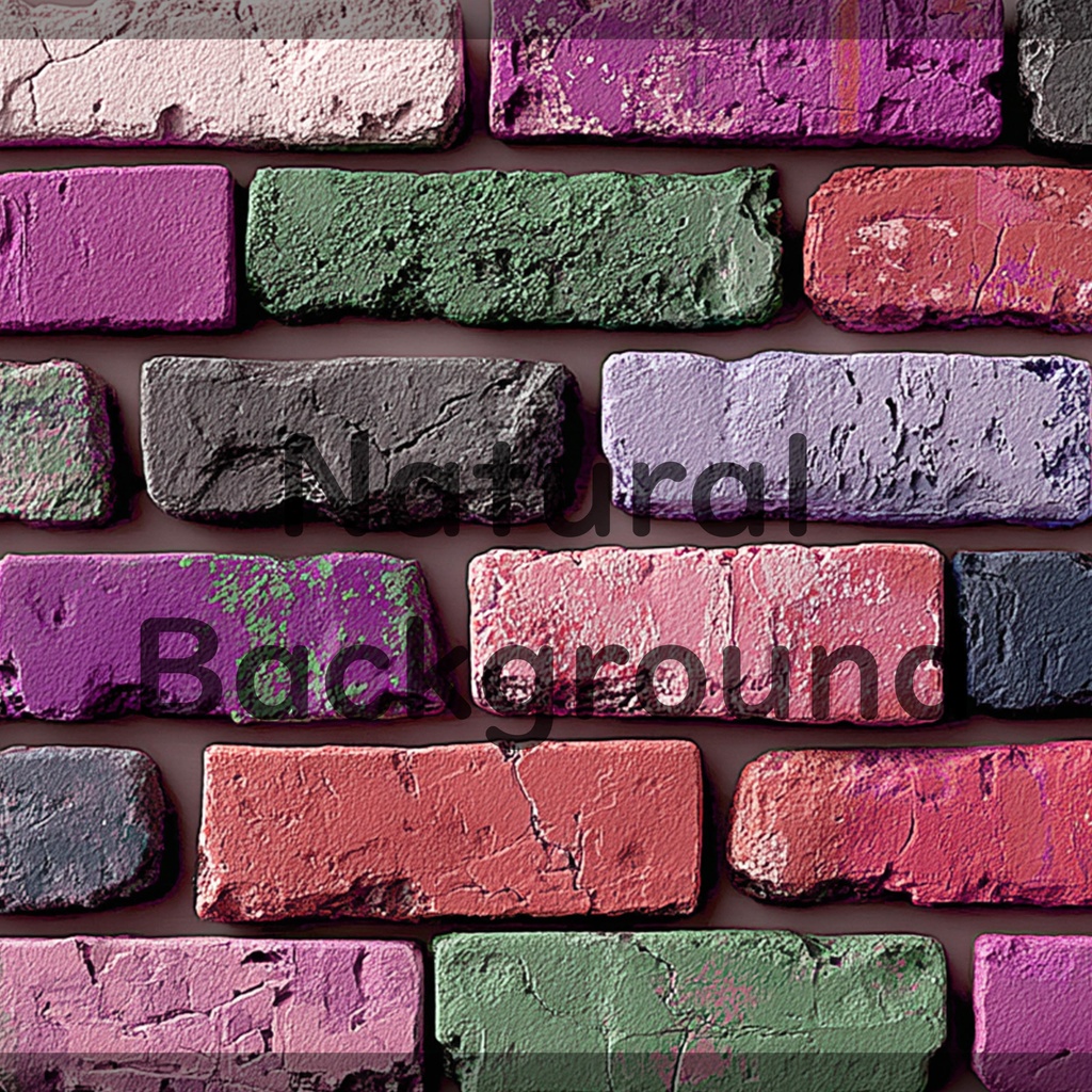 01_カラフルレンガテクスチャ背景素材|ヴィンテージブリックデザイン(4色セット)