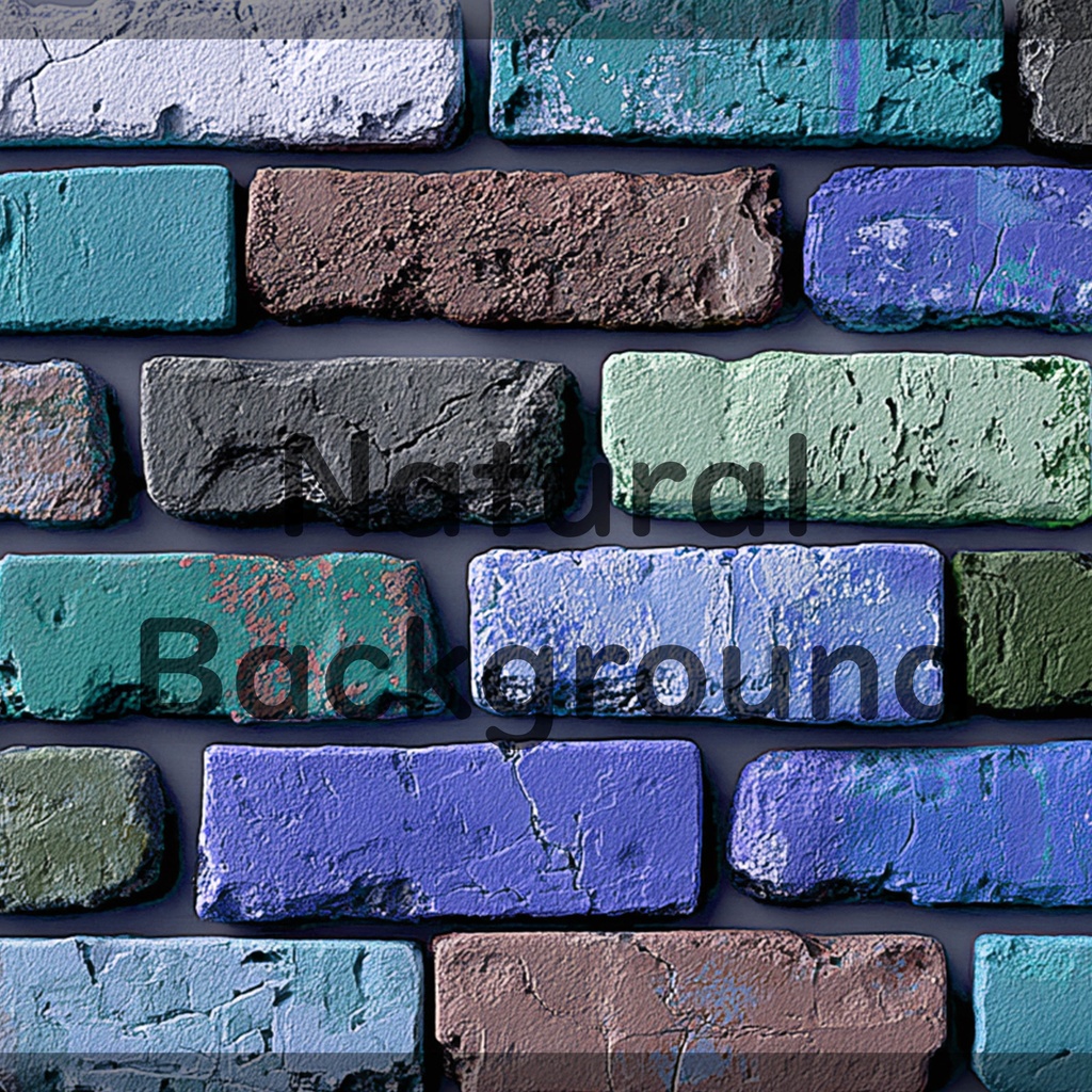02_カラフルレンガテクスチャ背景素材|ヴィンテージブリックデザイン(4色セット)