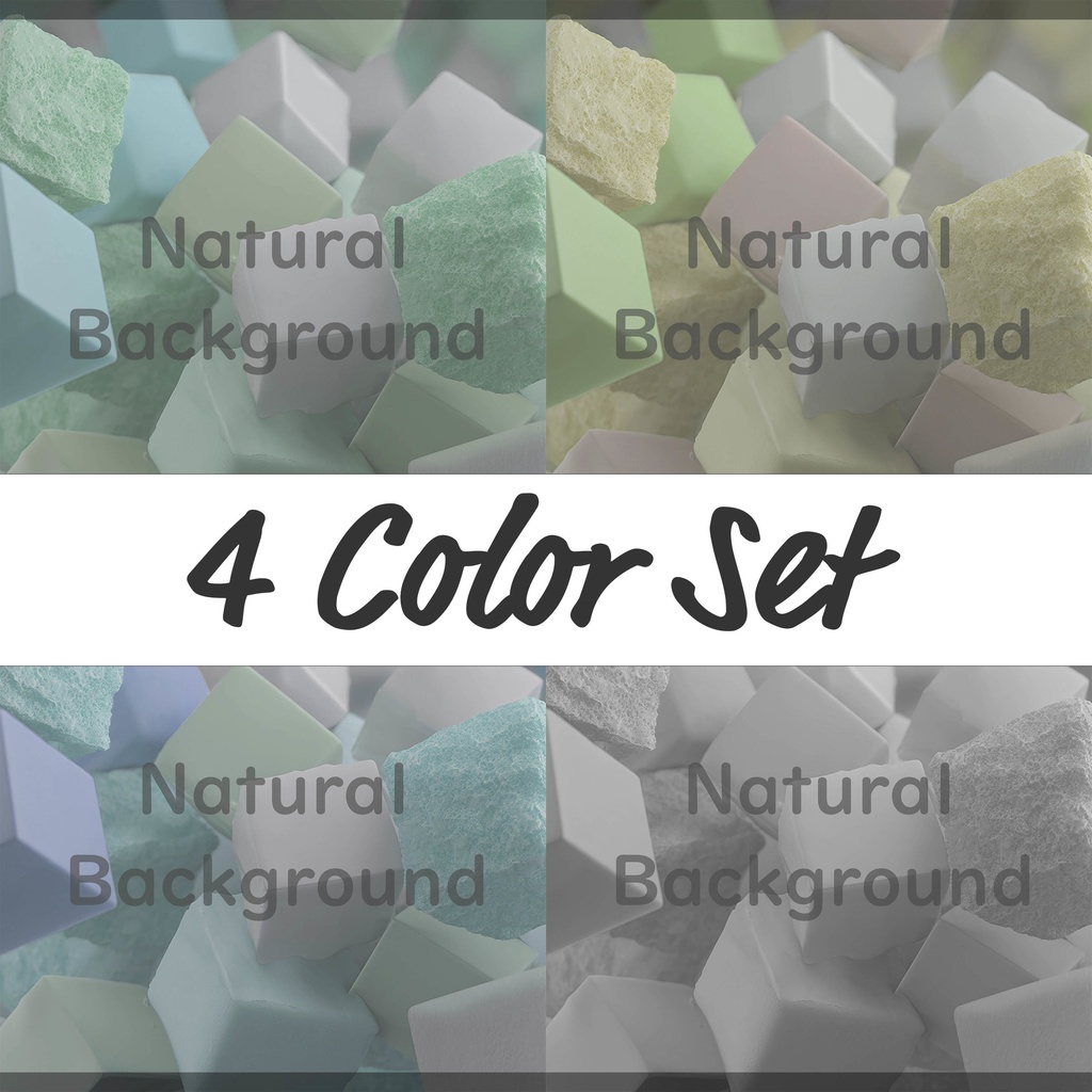 04_ポップカラフルキューブ背景素材｜立体ブロックテクスチャデザイン（4色セット）