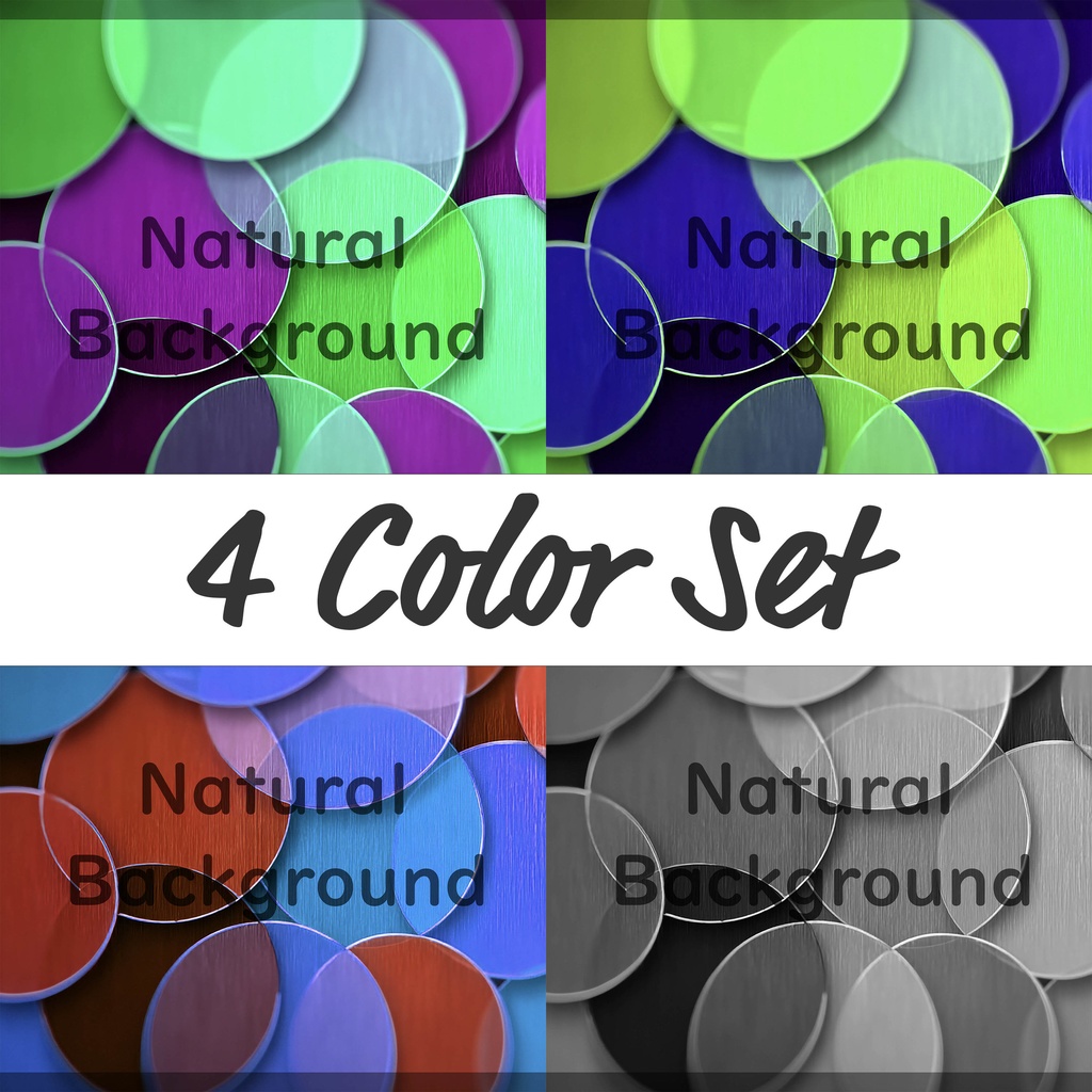 02_抽象円形レイヤーアート背景素材｜重なりアート表現（4色セット）