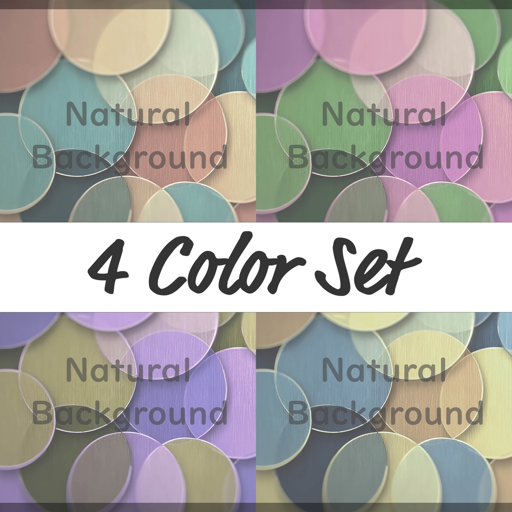 03_抽象円形レイヤーアート背景素材｜重なりアート表現（4色セット）