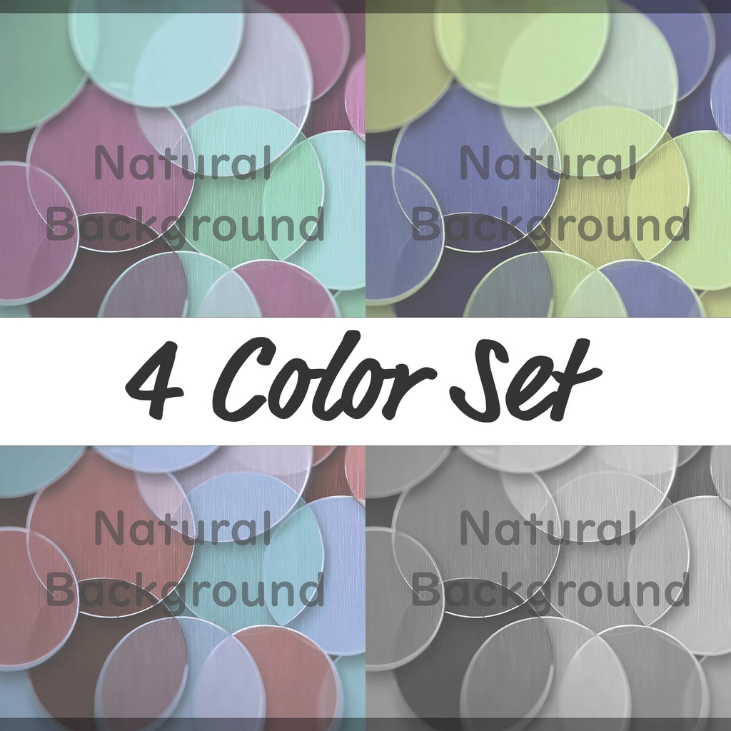 04_抽象円形レイヤーアート背景素材｜重なりアート表現（4色セット）