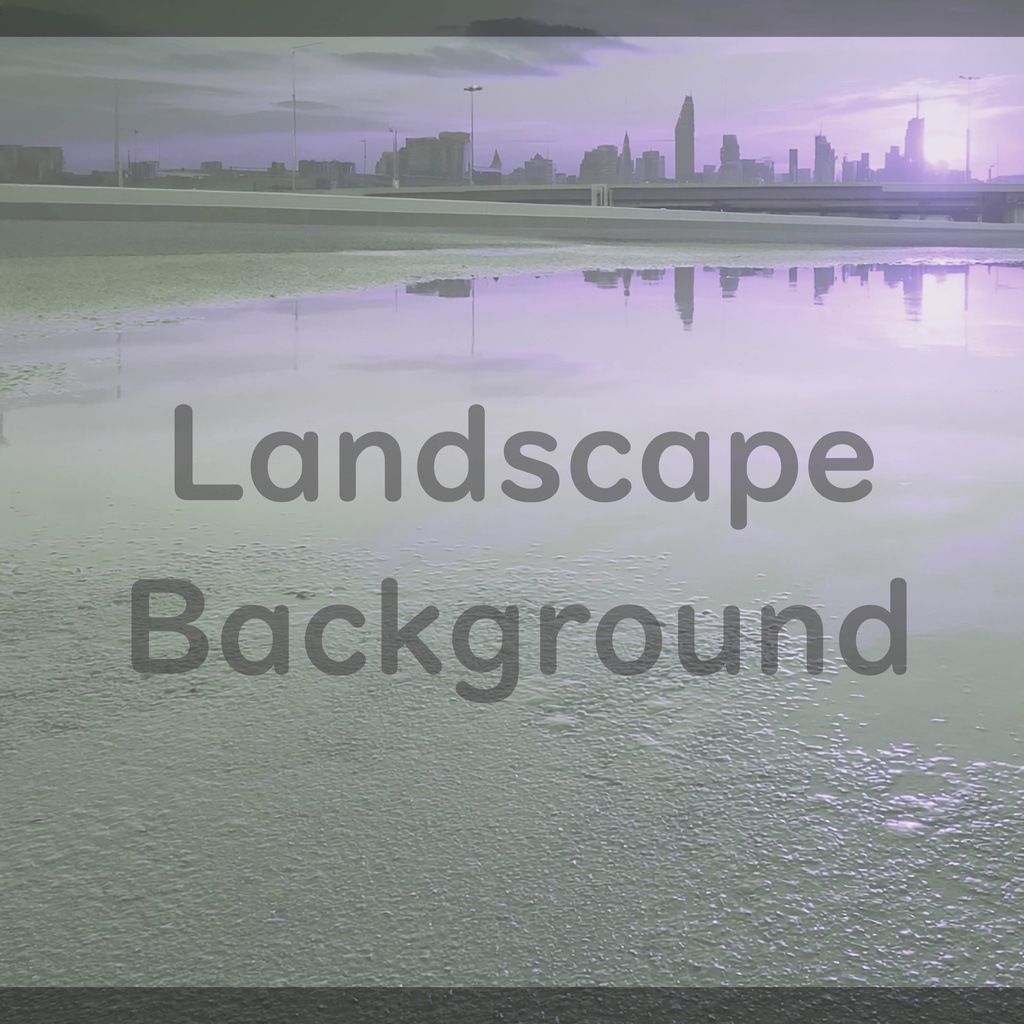 03_夕暮れシティリフレクション背景素材|静寂の都市風景(4色セット)