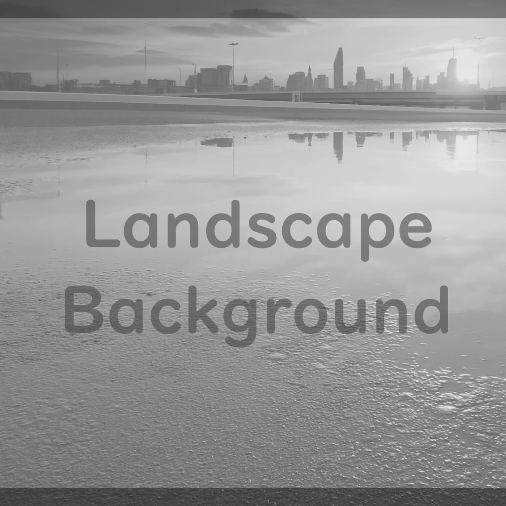 04_夕暮れシティリフレクション背景素材|静寂の都市風景(4色セット)