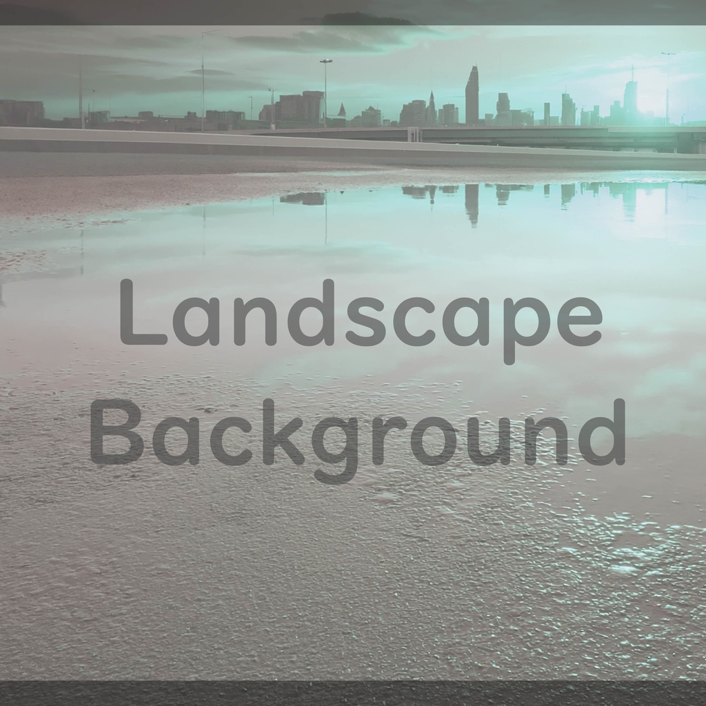 04_夕暮れシティリフレクション背景素材|静寂の都市風景(4色セット)