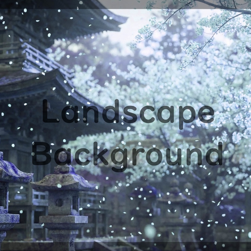 07_光に包まれる桜寺院庭園背景|上品な和の景色