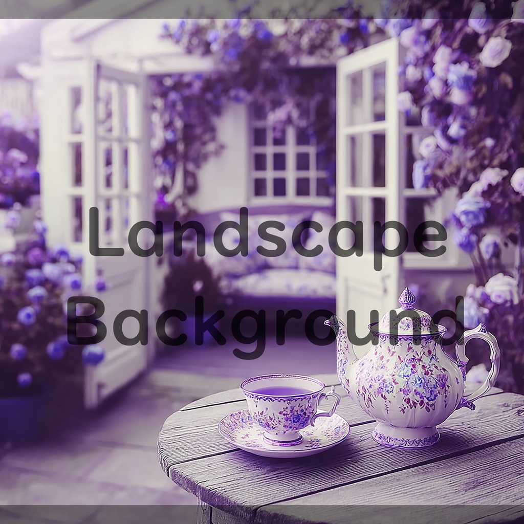 01_ティータイム背景|優雅な時間(4色セット)