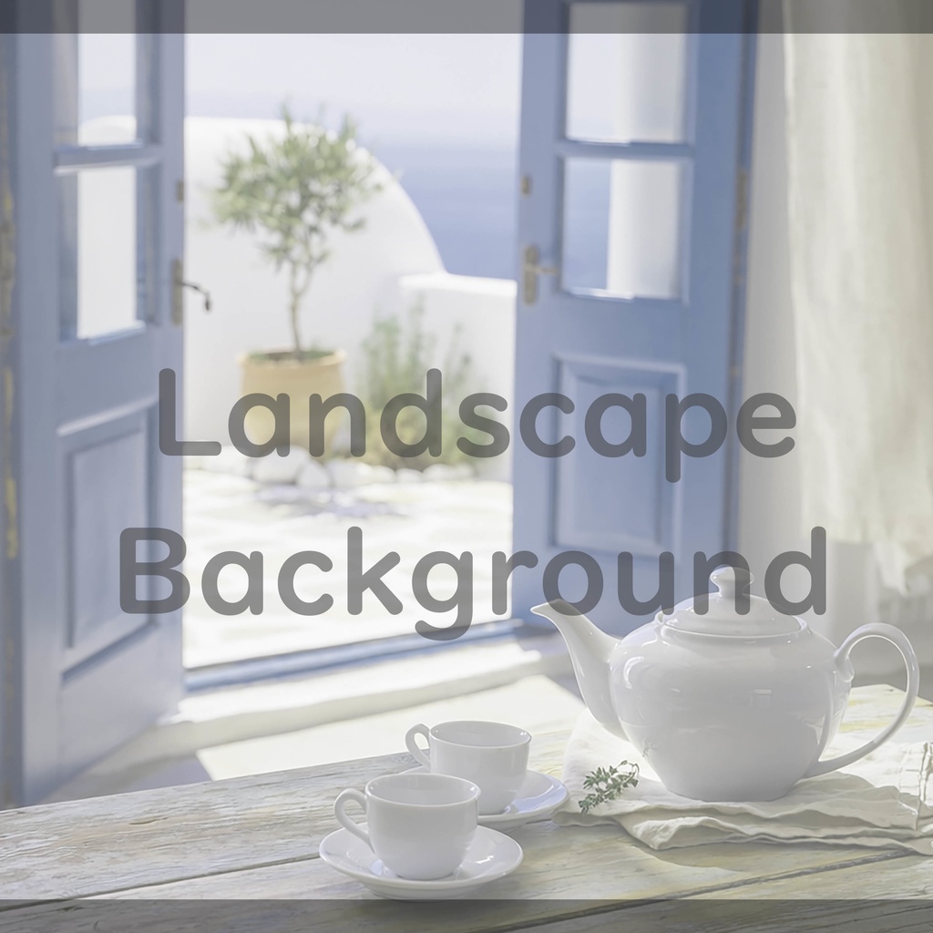 012_海辺のティータイム背景｜静かなリラックスタイム