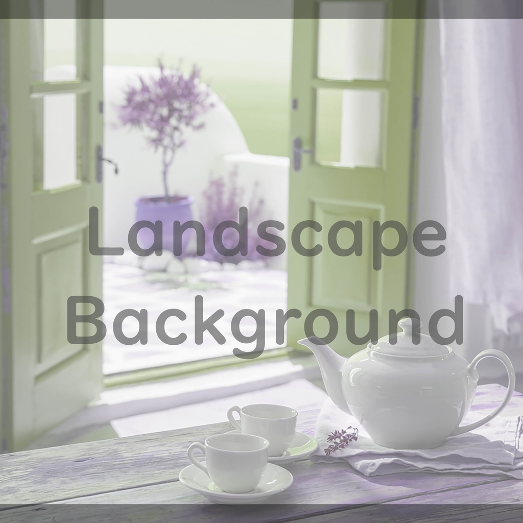 03_海辺のティータイム背景|静かなリラックスタイム(4色セット)