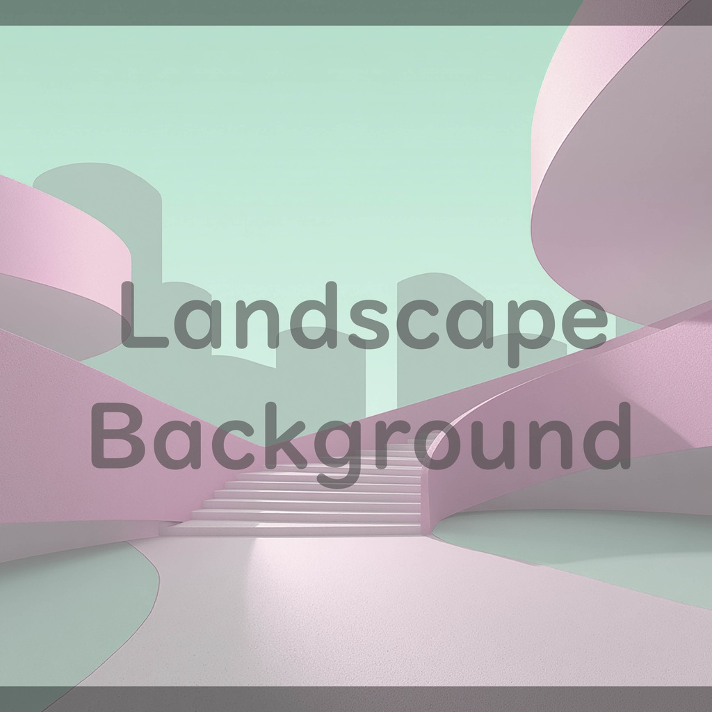 03_曲線建築アート背景|ミニマル空間デザイン(4色セット)