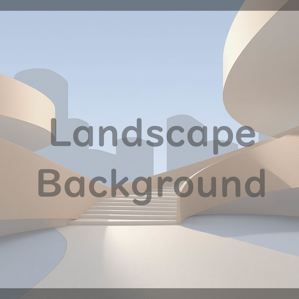 03_曲線建築アート背景|ミニマル空間デザイン(4色セット)