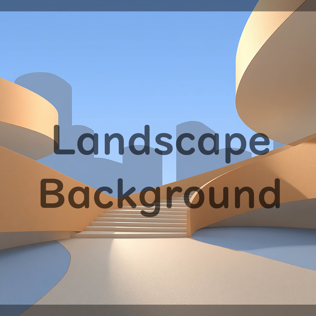 01_曲線建築アート背景|ミニマル空間デザイン(8色セット)