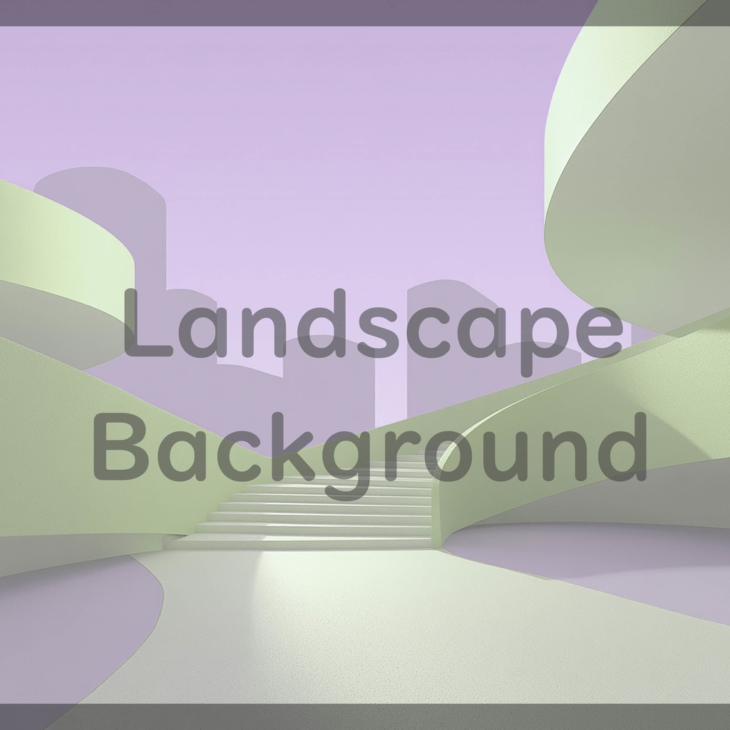 02_曲線建築アート背景|ミニマル空間デザイン(8色セット)