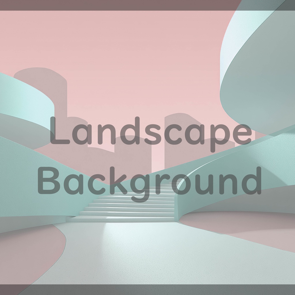 02_曲線建築アート背景|ミニマル空間デザイン(8色セット)