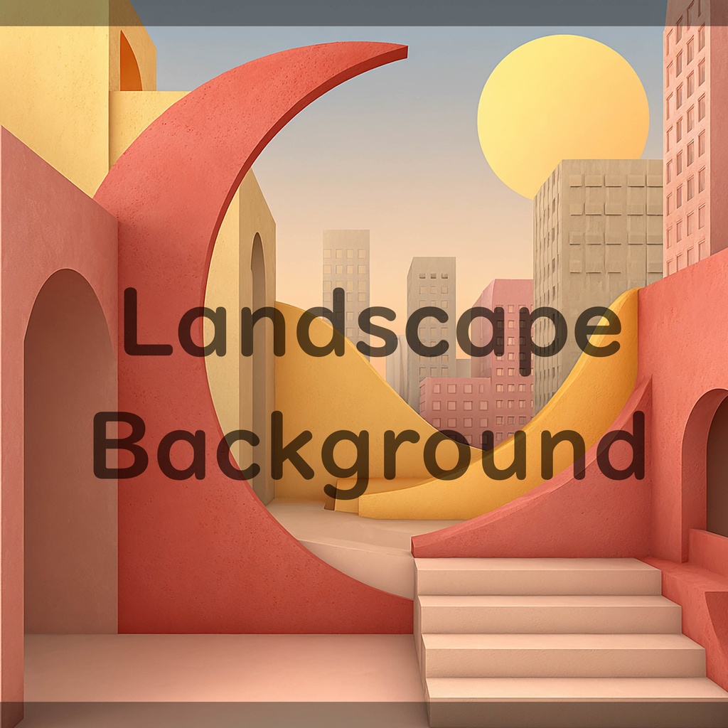 01_都市アート建築背景|ミニマル空間デザイン(4色セット)