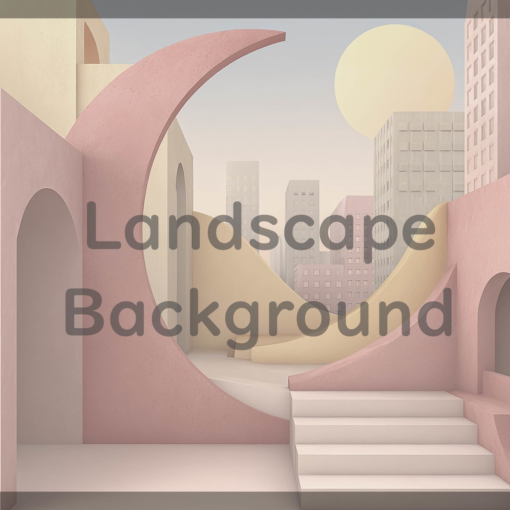 03_都市アート建築背景|ミニマル空間デザイン(4色セット)