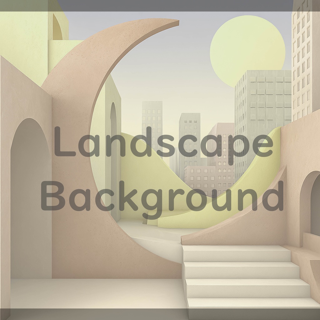 02_都市アート建築背景|ミニマル空間デザイン(8色セット)