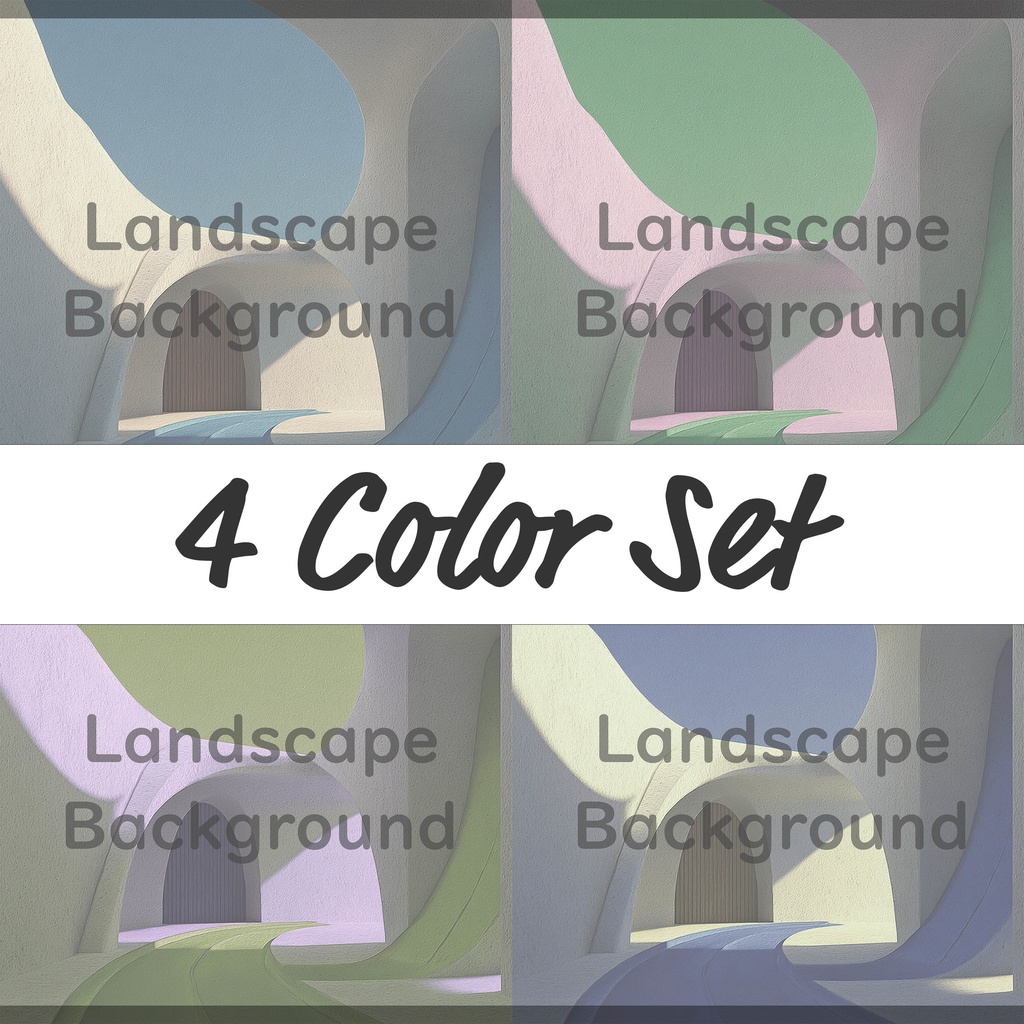 03_建築アート空間背景｜モダンデザイン（4色セット）
