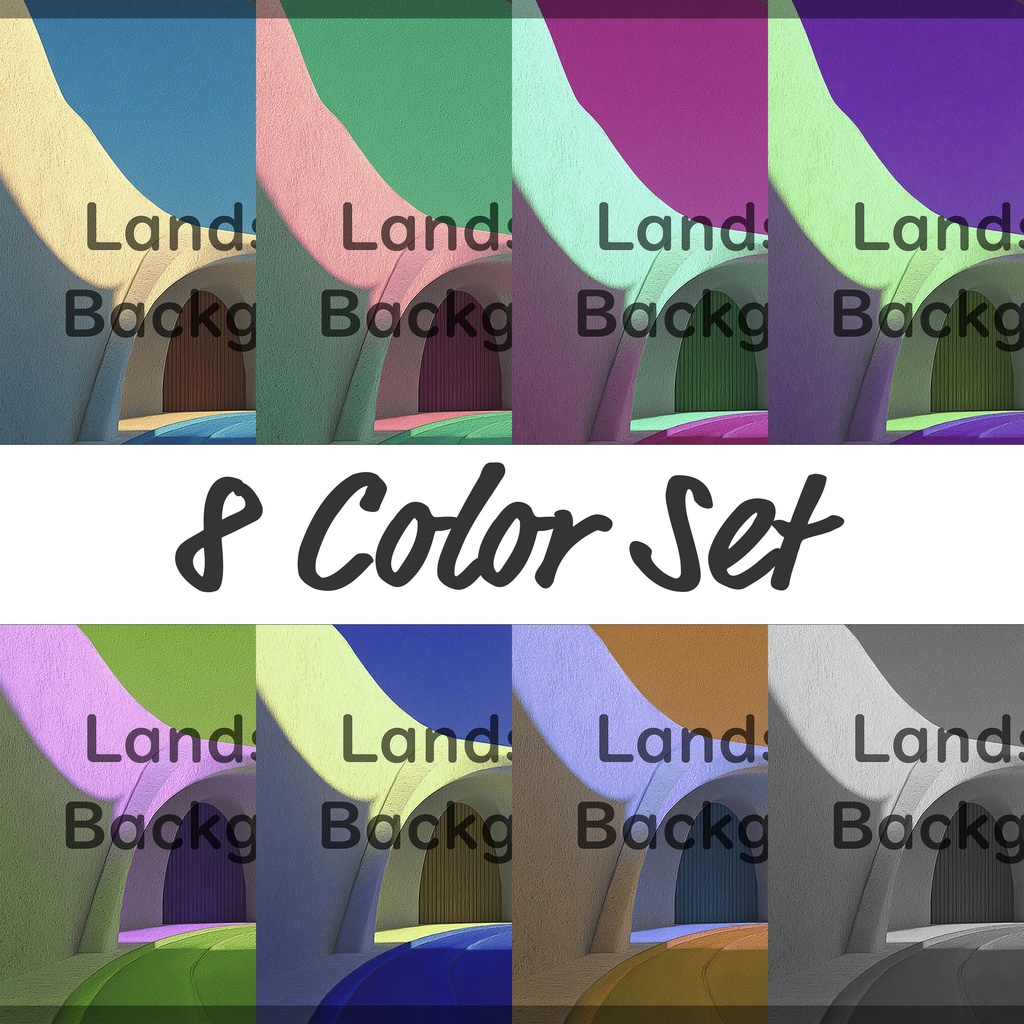 01_建築アート空間背景｜モダンデザイン（8色セット）