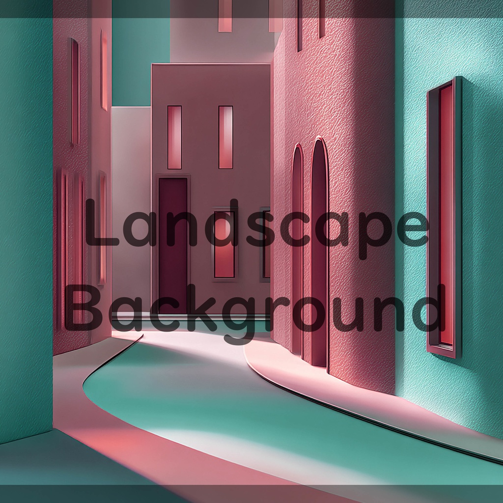 01_モダン街並み建築背景|ミニマル都市デザイン(4色セット)