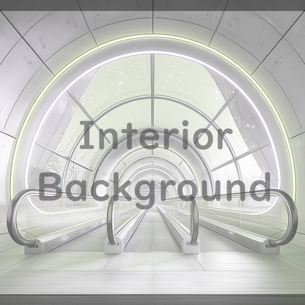 03_ガラス天井エスカレーター通路背景|開放的な空間デザイン(4色セット)