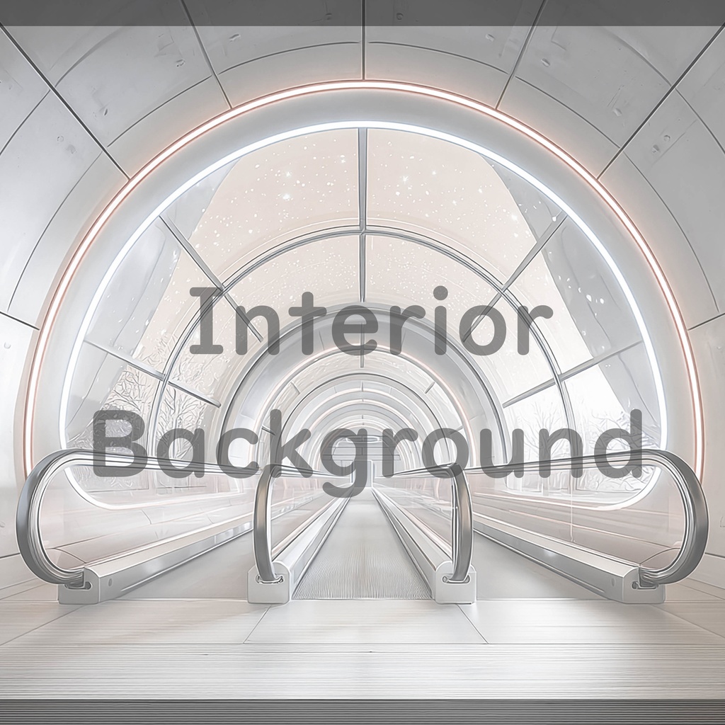 04_ガラス天井エスカレーター通路背景|開放的な空間デザイン(4色セット)