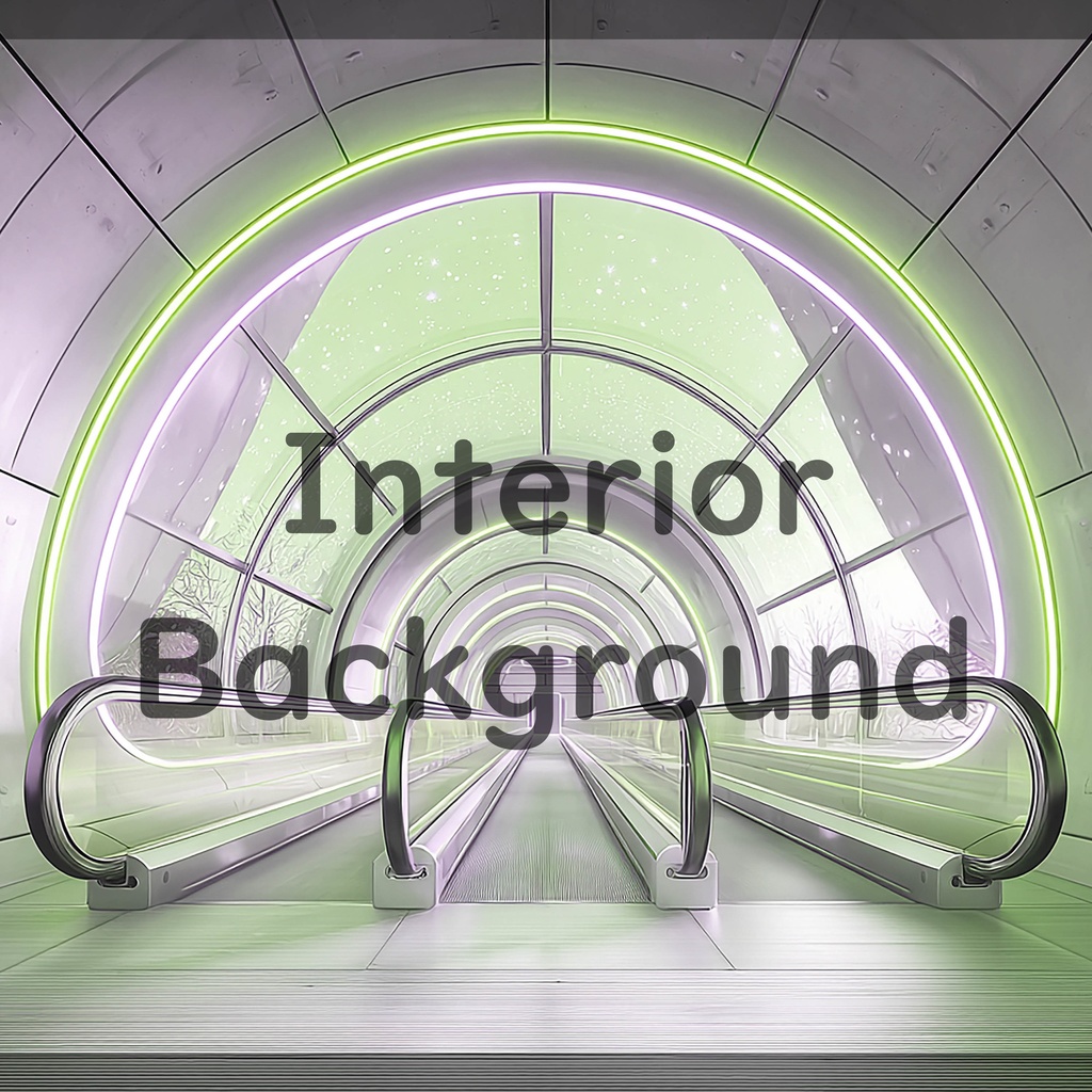 01_ガラス天井エスカレーター通路背景|開放的な空間デザイン(8色セット)