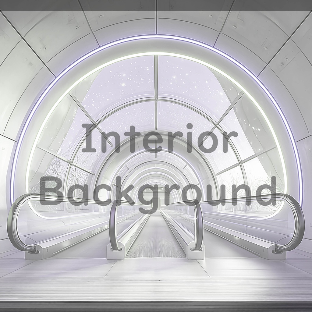 02_ガラス天井エスカレーター通路背景|開放的な空間デザイン(8色セット)