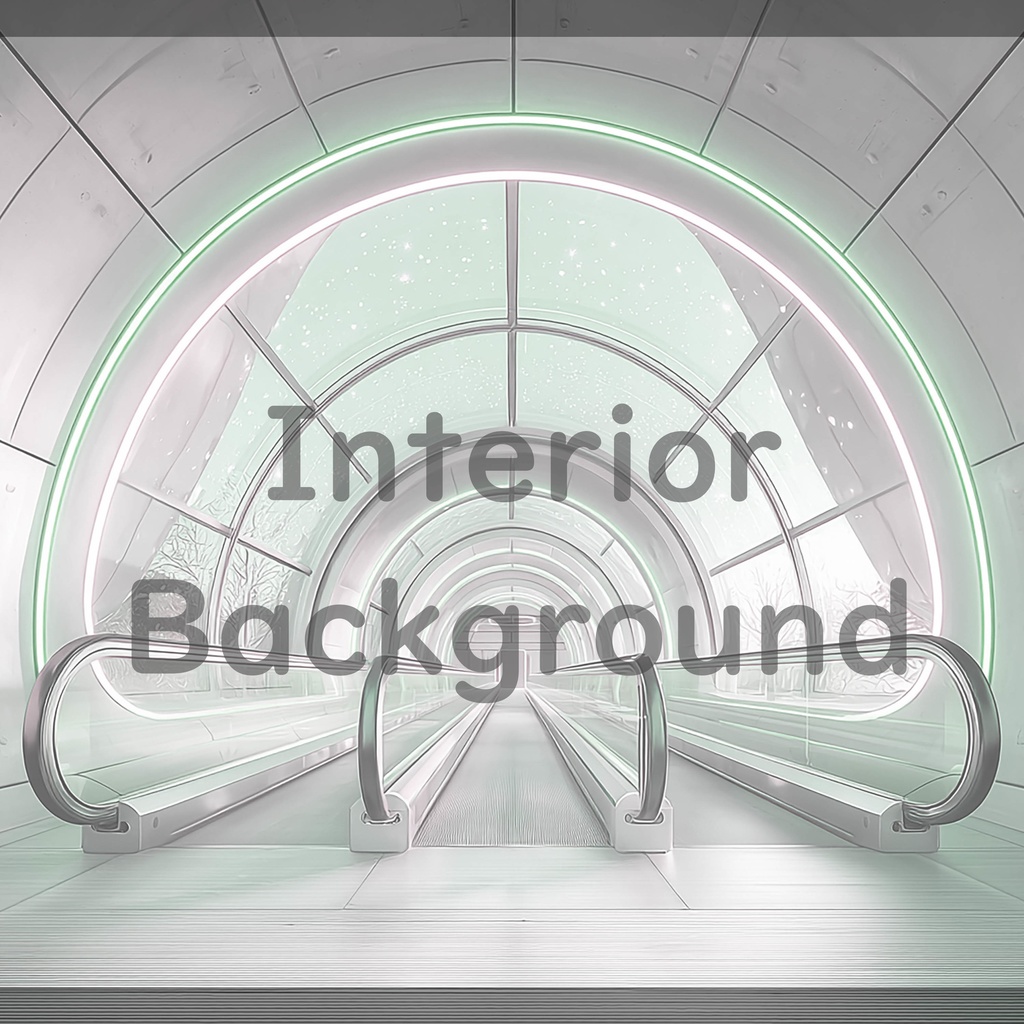 02_ガラス天井エスカレーター通路背景|開放的な空間デザイン(8色セット)