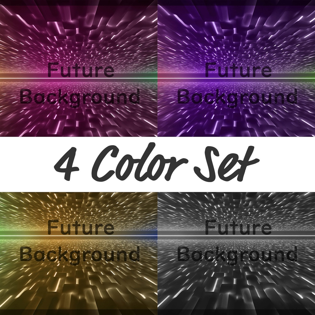 02_光粒子空間トンネル背景｜未来デジタルラインデザイン（4色セット）