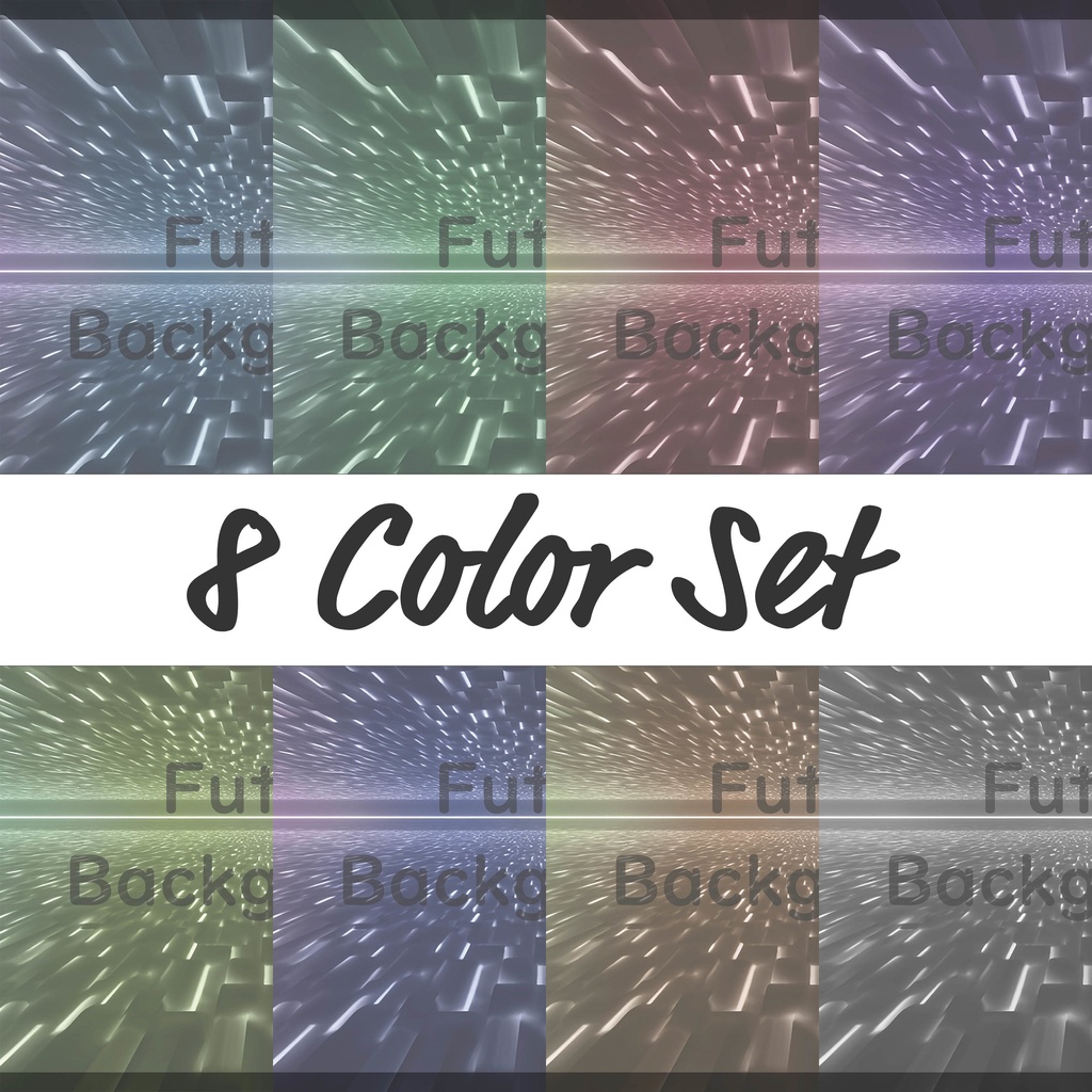 02_光粒子空間トンネル背景｜未来デジタルラインデザイン（8色セット）