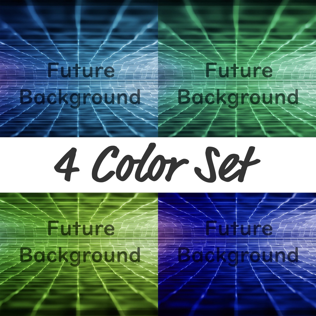 01_次元空間フレーム背景｜光ラインワールド（4色セット）