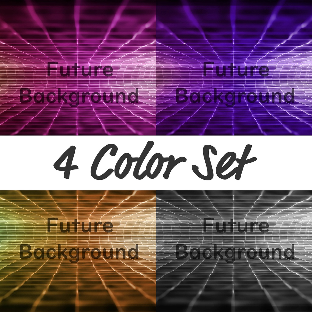 02_次元空間フレーム背景｜光ラインワールド（4色セット）