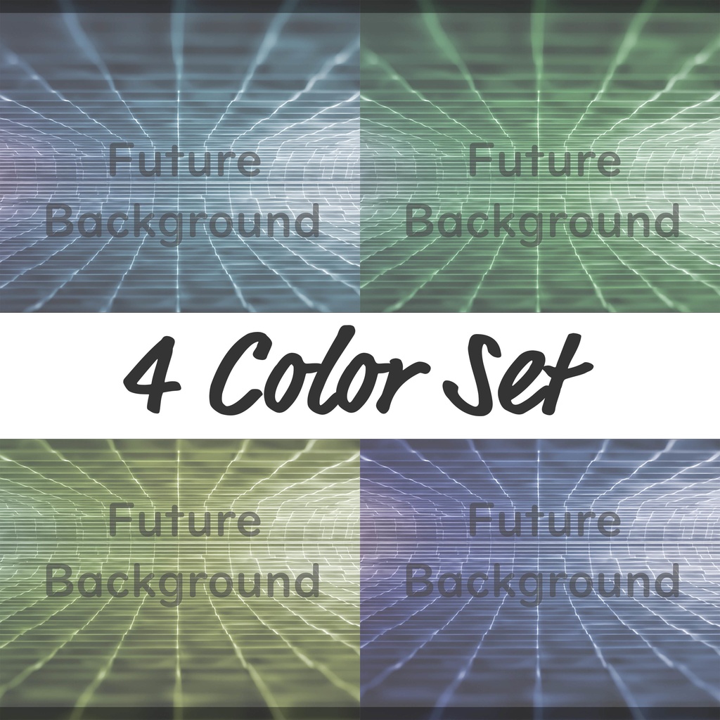 03_次元空間フレーム背景｜光ラインワールド（4色セット）