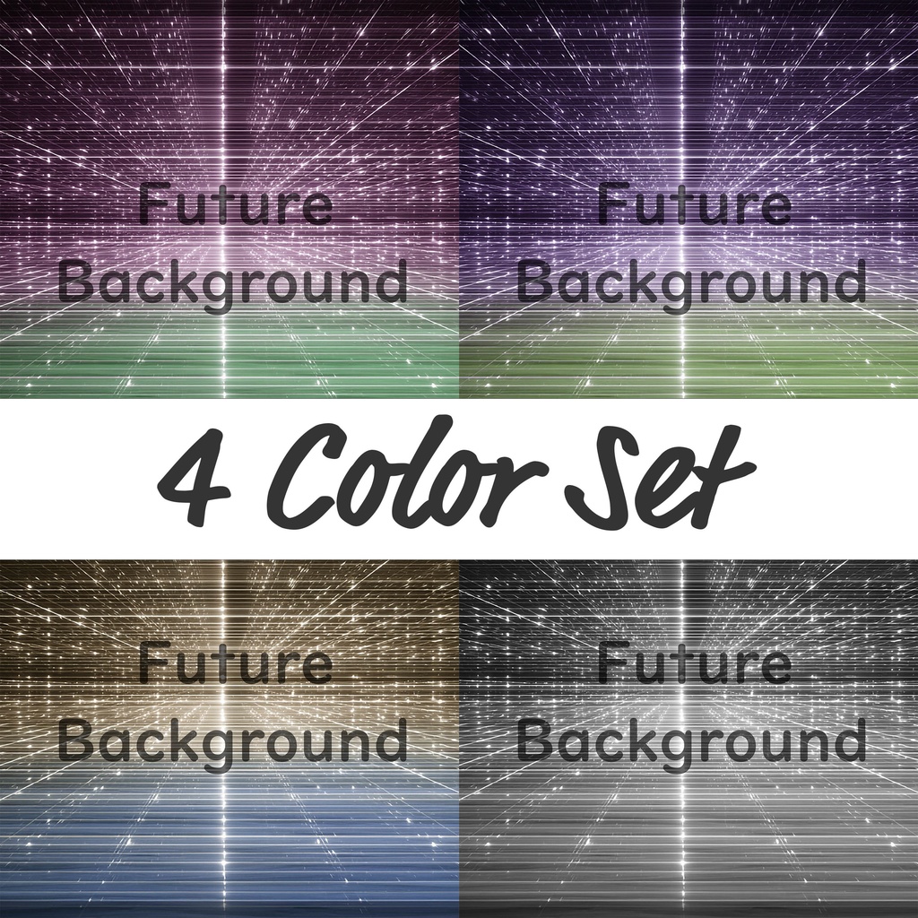 02_無限ライン空間背景｜次元フレームデザイン（4色セット）