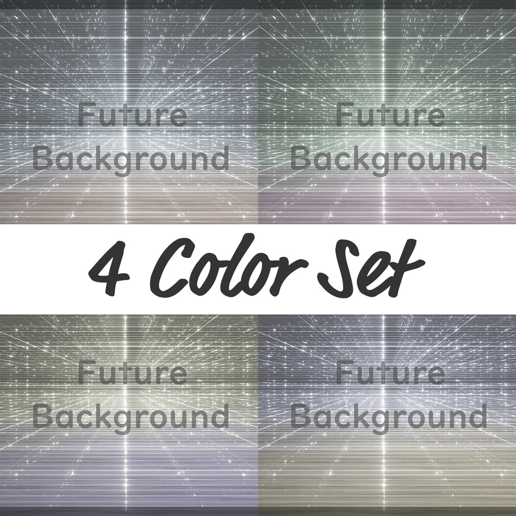 03_無限ライン空間背景｜次元フレームデザイン（4色セット）