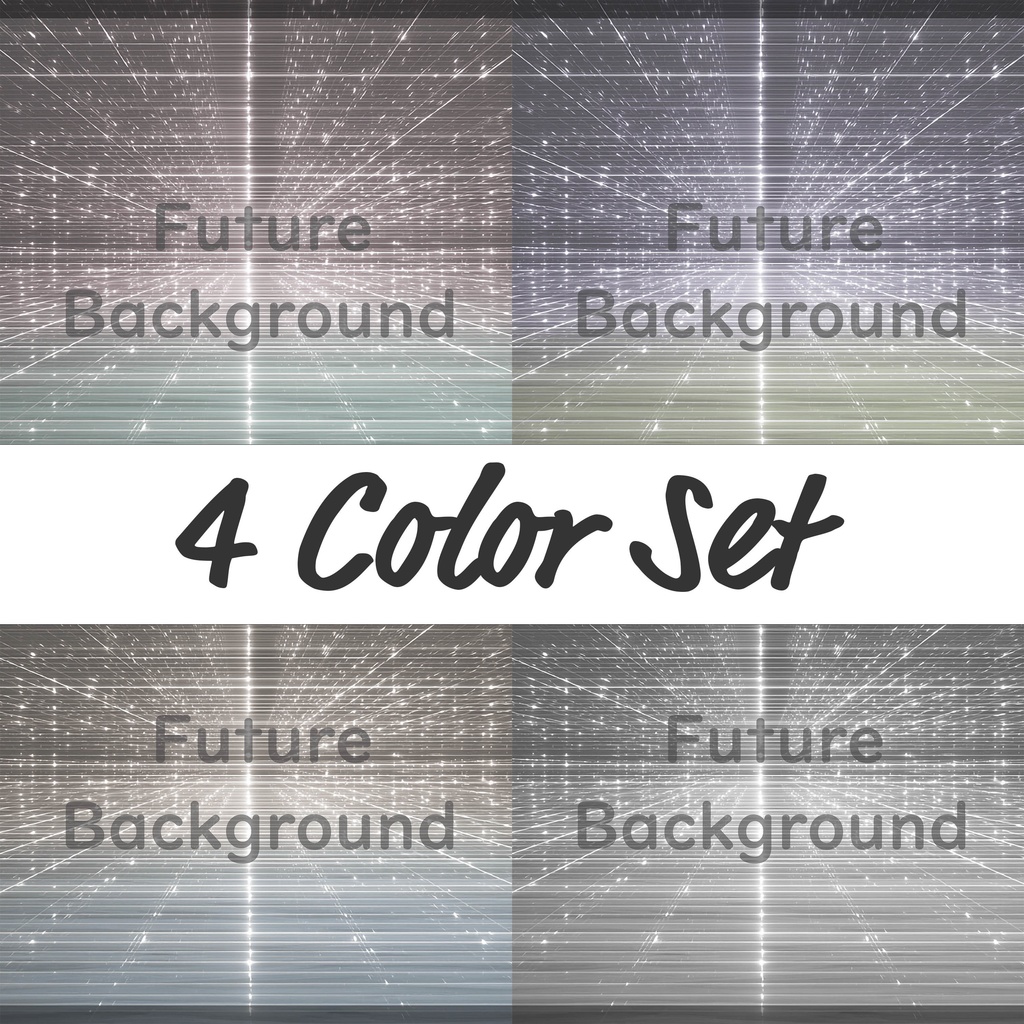 04_無限ライン空間背景｜次元フレームデザイン（4色セット）