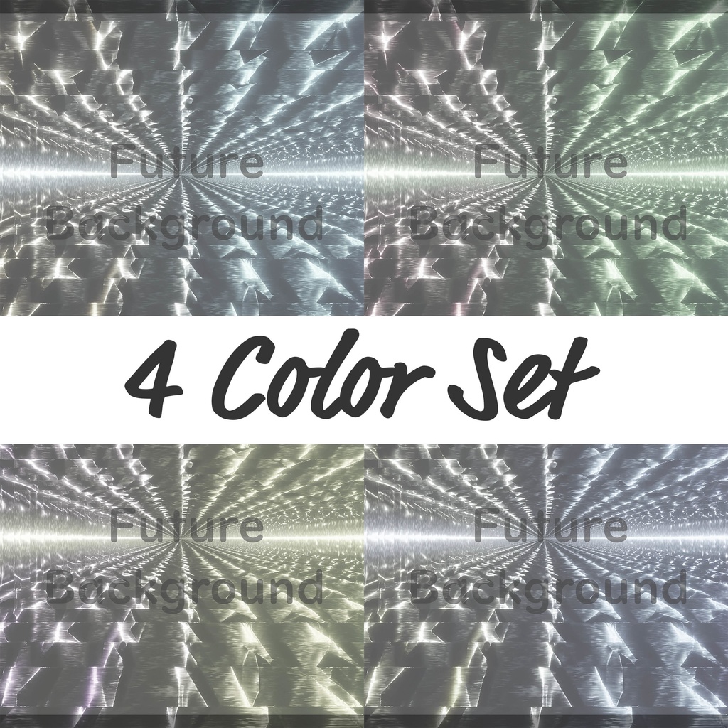 03_反射結晶拡張空間背景｜光スピードワールド（4色セット）