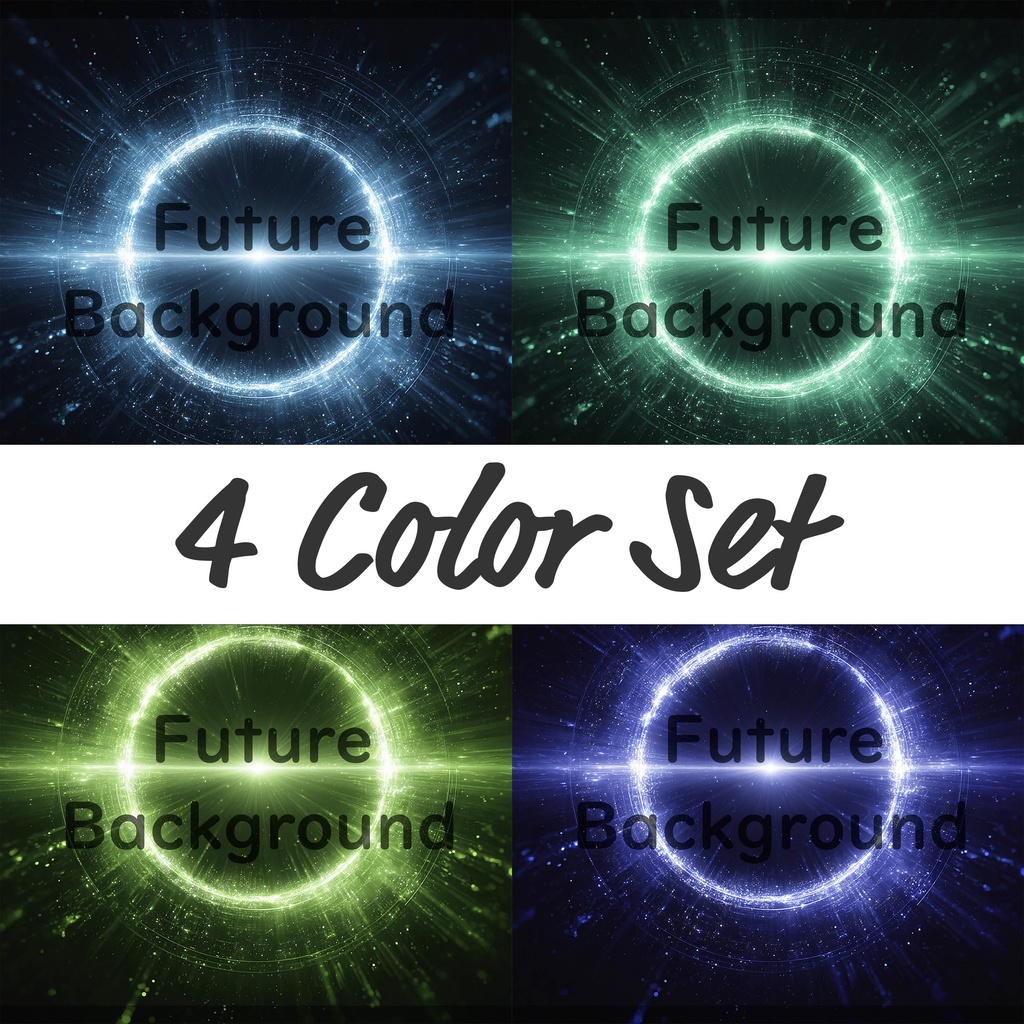 01_光エネルギーリング空間背景|次元ゲートデザイン(4色セット)